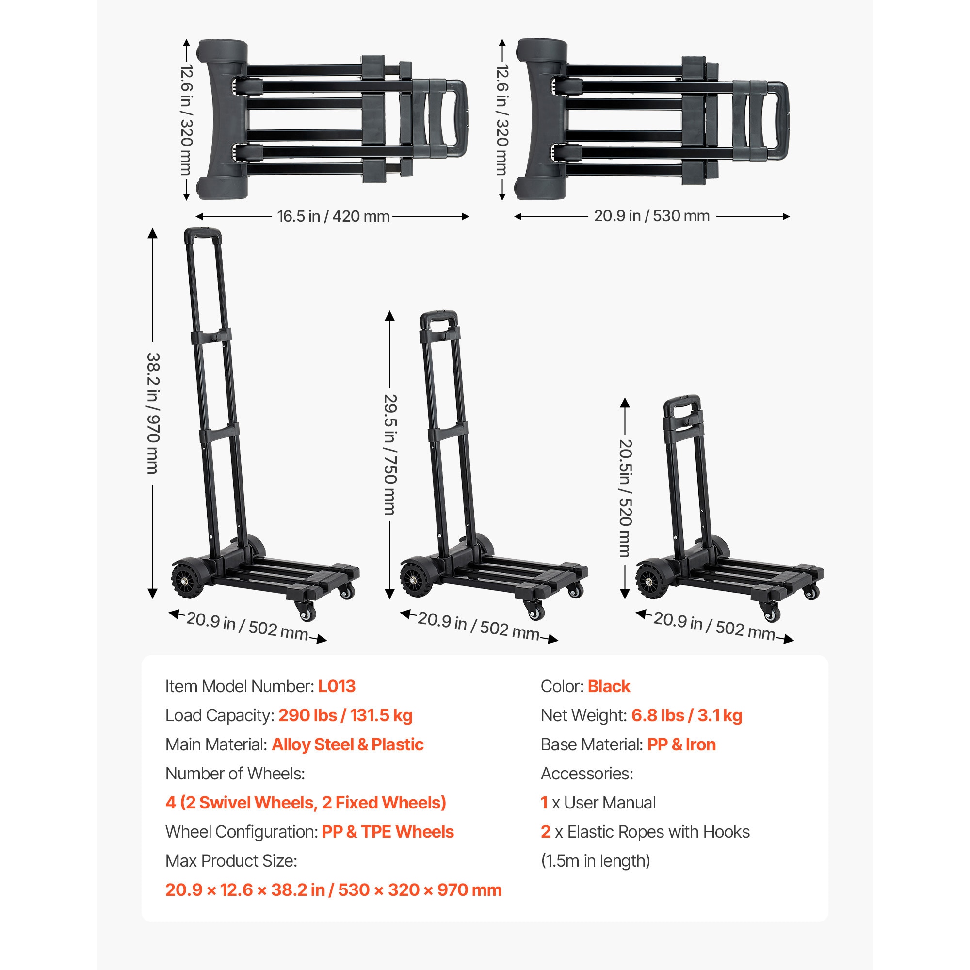 Folding Hand Truck And Heavy Duty Platform Dolly For Moving_voghion.com